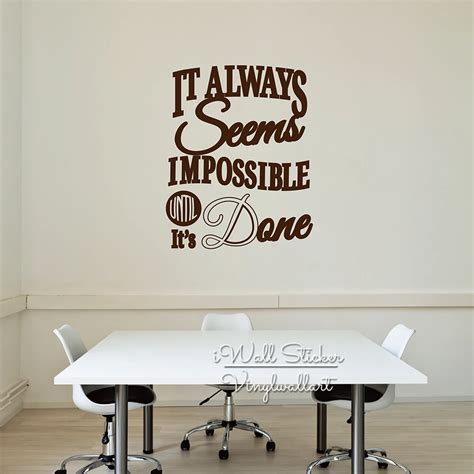 Office Quote Wall Sticker Motivational Quote Wall Decal Removable