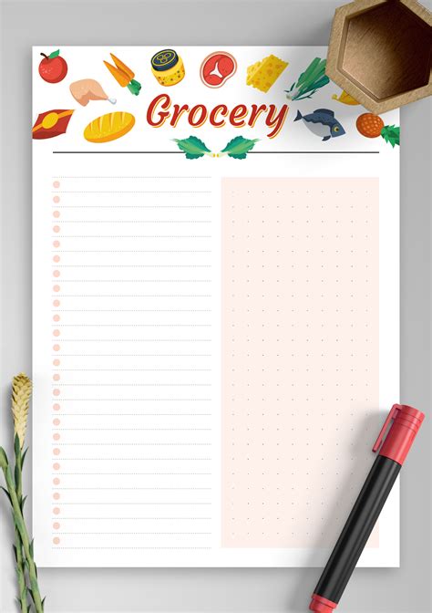 Grocery List Notion Template