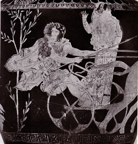 Chariot Race Scene Ancient Greek Vase