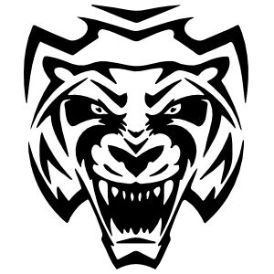 Tiger Face With Open Mouth Sticker