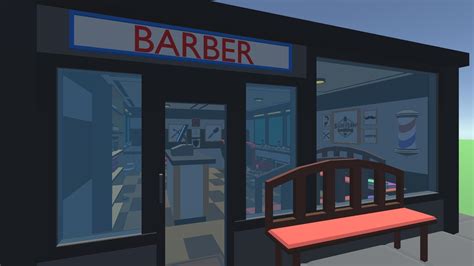 9t5 Low Poly Barber Shop 3d Asset Cgtrader