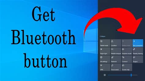 How To Get Bluetooth Button In Notification Bar Windows 10 Youtube