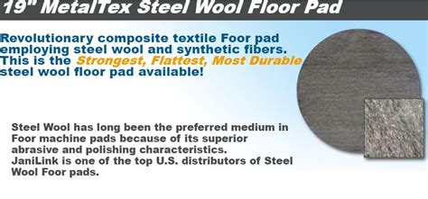 19 Metaltex Steel Wool Floor Pad Thin And Durable