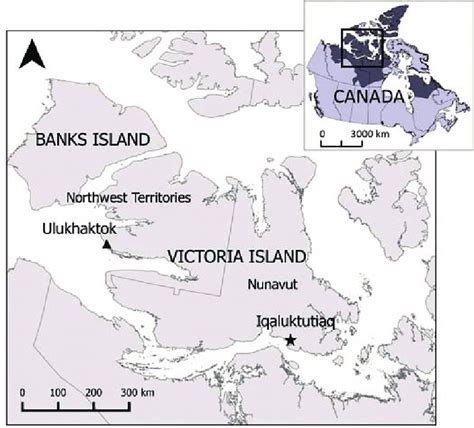 Map Of Victoria Island Showing The Communities Of Iqaluktutiaq Nunavut