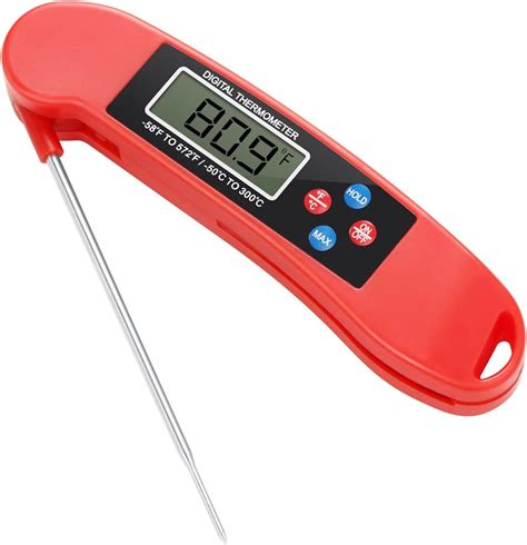 Criacr Food Thermometer Temperature Record Extra Long Probe Digital
