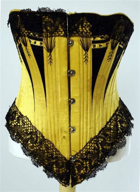 Corset Ca 1880 From The Metropolitan Museum Of Art Fashion Yellow
