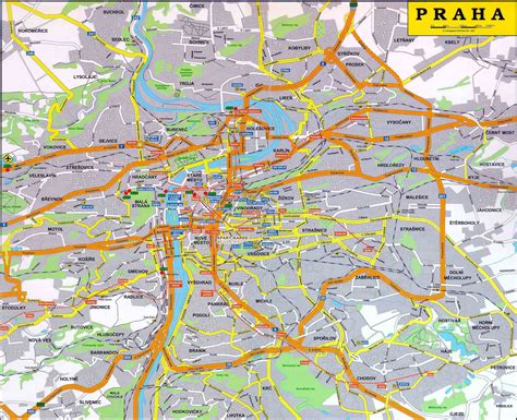Maps Of Prague Detailed Map Of Prague In English Maps Of Prague Czech Republic Tourist