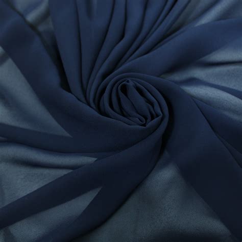 Tissu Crêpe Georgette Bleu Marine So Tissus