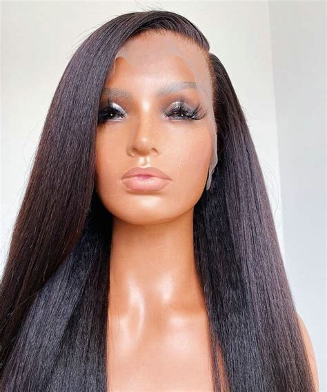 Dolago 250 Light Yaki Straight 13x6 Hd Lace Front Human Hair Wigs Pre