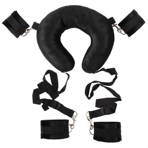 Характеристики БДСМ набор с подушкой под шею наручниками и наножниками черный Mmg Sex Toys