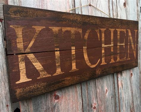 Rustic Kitchen Sign In Red Kitchen Sign Rustic By Redroansigns