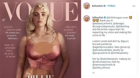 Billie Eilish Tampil Dengan Korset Dan Lingerie Di Sampul Majalah