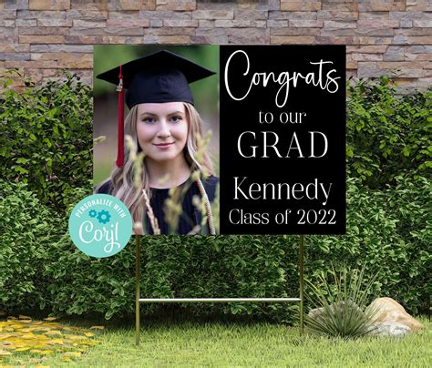 Printable Graduation Yard Sign Template 24x18 Class Of 2022