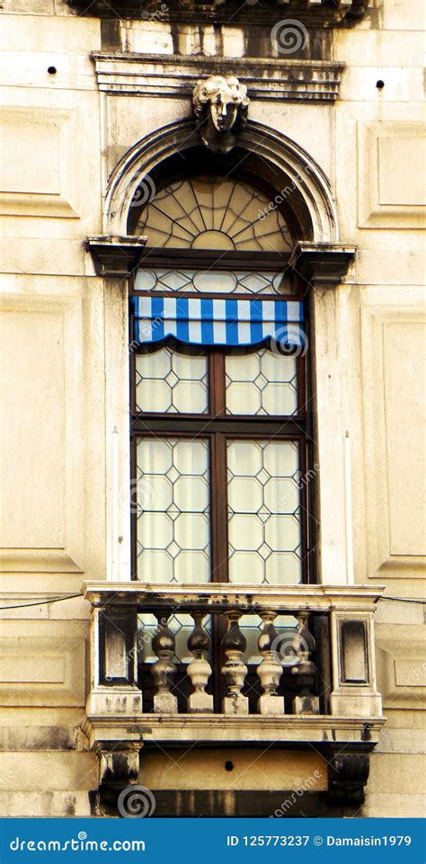 Old Window In Venice Typical Venetian Window Italy Europe Stock