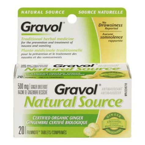 Gravol Natural Dimenhydrinate Tabletsgravol Natural Source Tablets Non