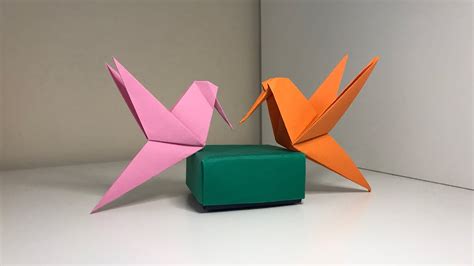 How To Make An Origami Hummingbird Easy Youtube