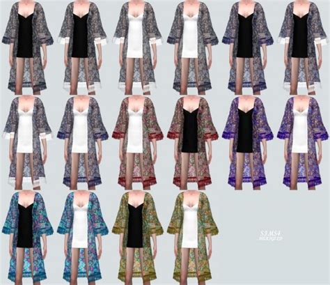 Sims4 Marigold Long Robe With Mini Dress • Sims 4 Downloads