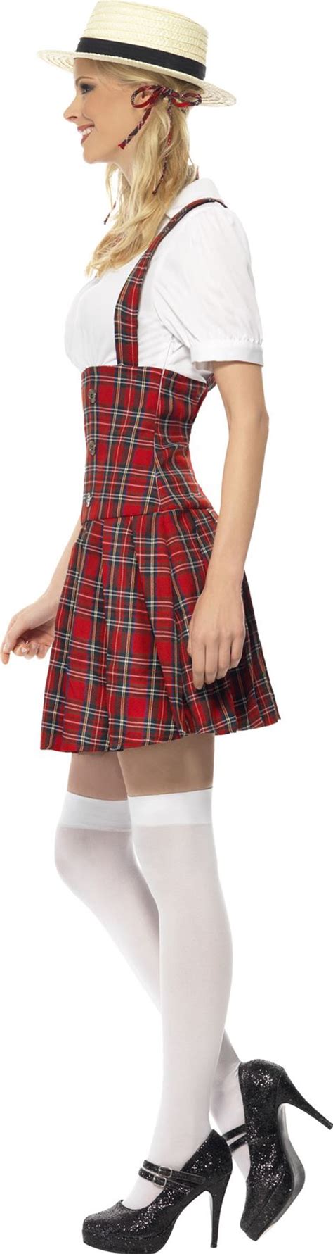Ladies Sexy Schoolgirl Fancy Dress Costume Tartan School Girl Uniform Outfit Ebay