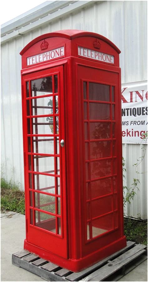 Red British Phone Box No Rust Aluminum Telephone Booth English Not