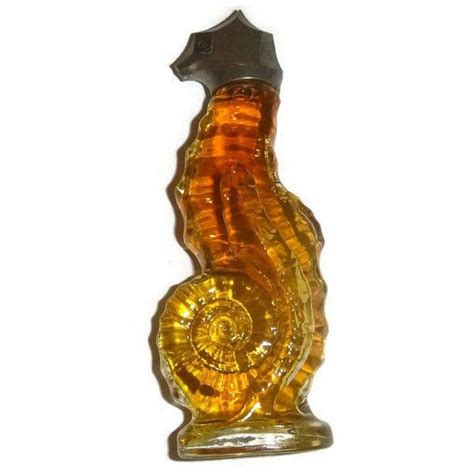 70s Avon Seahorse Perfume Bottle Glass Figurine Sculpture Vintage Avon