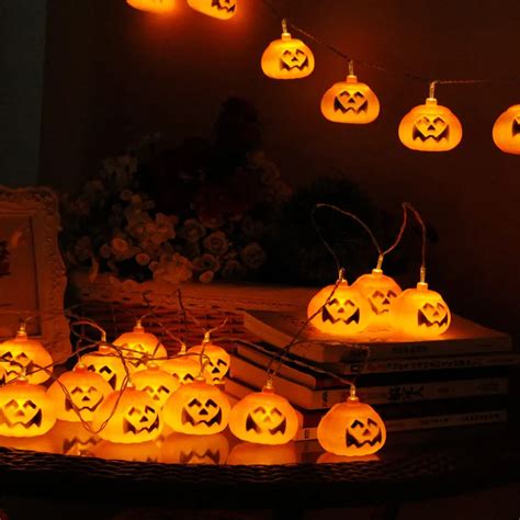 Led String Lights Jack O Lantern Halloween Decoration Trick Or Treat