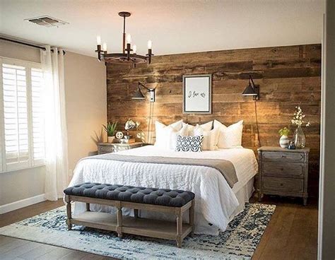 Wallpaper in shades of white and gray. Warm and Cozy Rustic Bedroom Decorating Ideas 08 ...