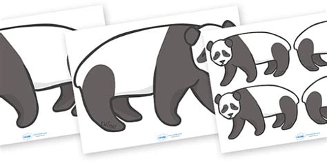 Editable Panda Bear Cut Out Template Parents Twinkl