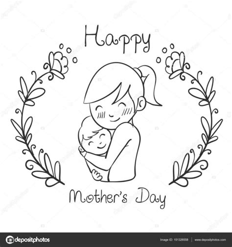 Dibujos del Día de la Madre a Lápiz ¡Feliz día mamita!