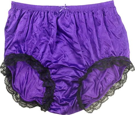 Nqh08d01 Light Purple Handmade Lace Briefs Nylon Plain New Knickers Panties Underwear Lingerie