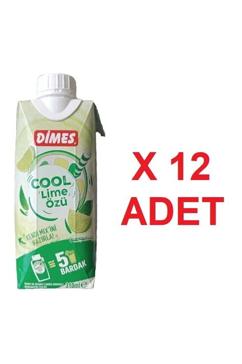 Dimes Cool Lime Özü 310 Ml X 12 Adet Cool Lime Şurubu Fiyatı