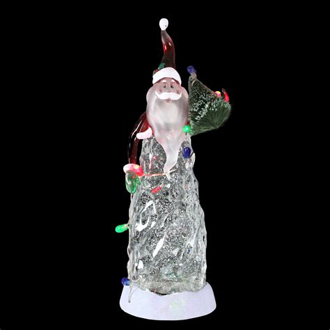 Northlight Swirling Led Lighted Santa With Tree And Lights Christmas