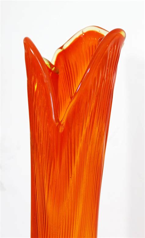 Daanis Large Orange Floor Vase