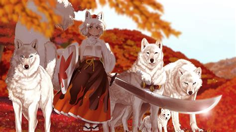 Anime Girl Wolfs Wallpapers Wallpaper Cave