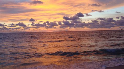 Download Beach Sea Waves Sea Clouds Sunset Wallpaper 1280x720 Hd