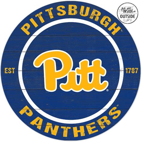 Official Pitt Panthers Logo Circle Inoutdoor Sign The Official Store