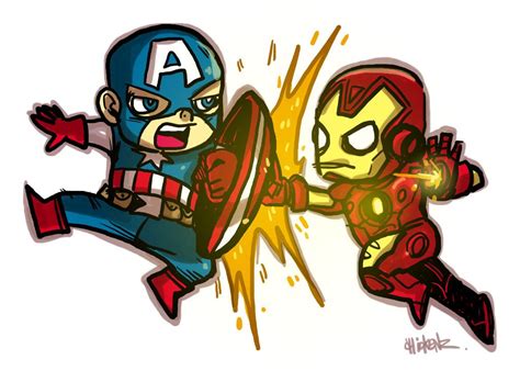 Captain America Vs Ironman By Chickenzpunk On Deviantart Iron Man Vs