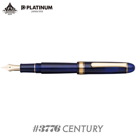 Platinum Century Gold Trim Fountain Pen Soft Fine Nib Chartres
