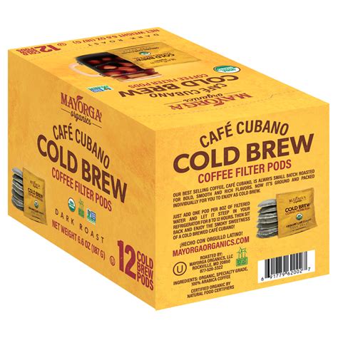 Café Cubano Roast Cold Brew Pods 12ct Mayorga Organics