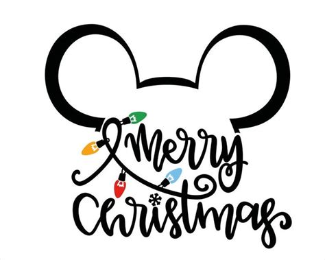 Mickey Merry Christmas SVG / Merry Christmas DXF Christmas  Etsy