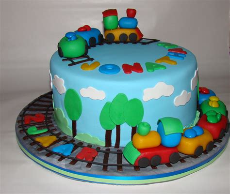 Cake for 2 year old boy. Traincake For A Two Years Old Boy - CakeCentral.com