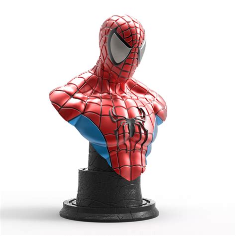 Spiderman Mavel Büste 3d Modell Bereit Zum Drucken Stl