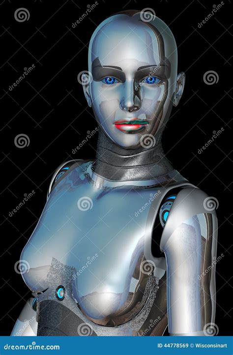 Portrait De Femme De Robot Illustration Stock Illustration Du Moderne 44778569