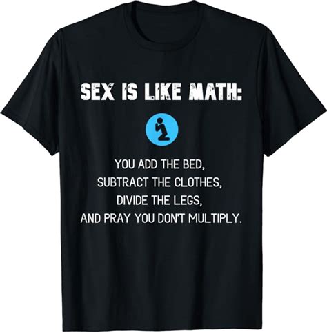 Adult Humor SEX LIKE MATH Naughty SEXUALITY QUIZ Dirty Jokes T Shirt