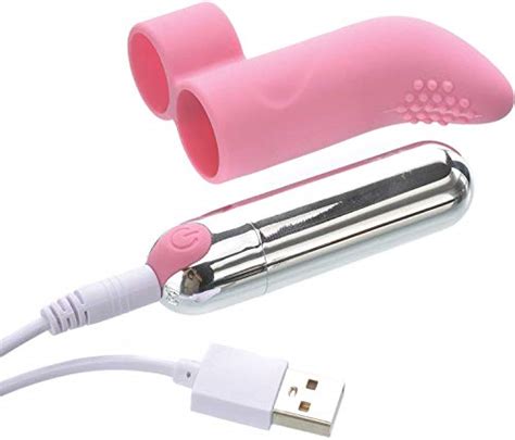 Adam And Eve Rechargeable 10 Speed Silicone Finger Vibrator Pink With Removable Bullet Vibrator