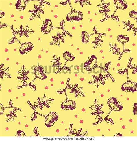 Classic Wallpaper Seamless Vintage Flower Pattern Stock Vector Royalty