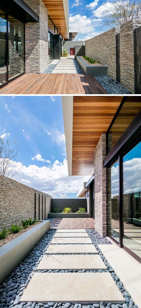 Paver designs gravel patio pebble patio patio with pavers pea gravel garden show outdoor projects garden paths backyard landscaping. SB Architects Have Designed A New House On A Hillside ...