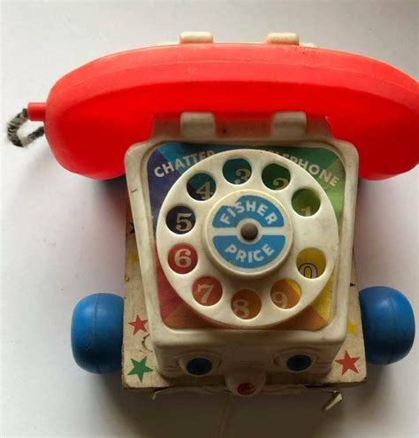 Vintage Fisher Price Toy Story Talking Chatter Telephone Rolling Phone