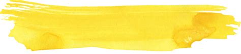 22 Yellow Watercolor Brush Stroke Png Transparent
