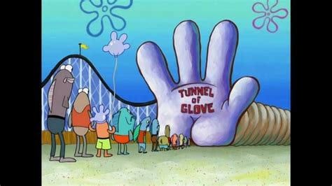 A Cartoon Hand With The Words Tunnel Of Glove On It In Front Of An