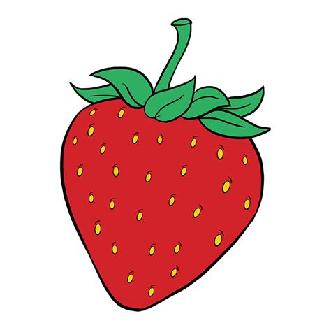 how to draw a strawberry really easy drawing tutorial strawberry drawing drawing tutorial
